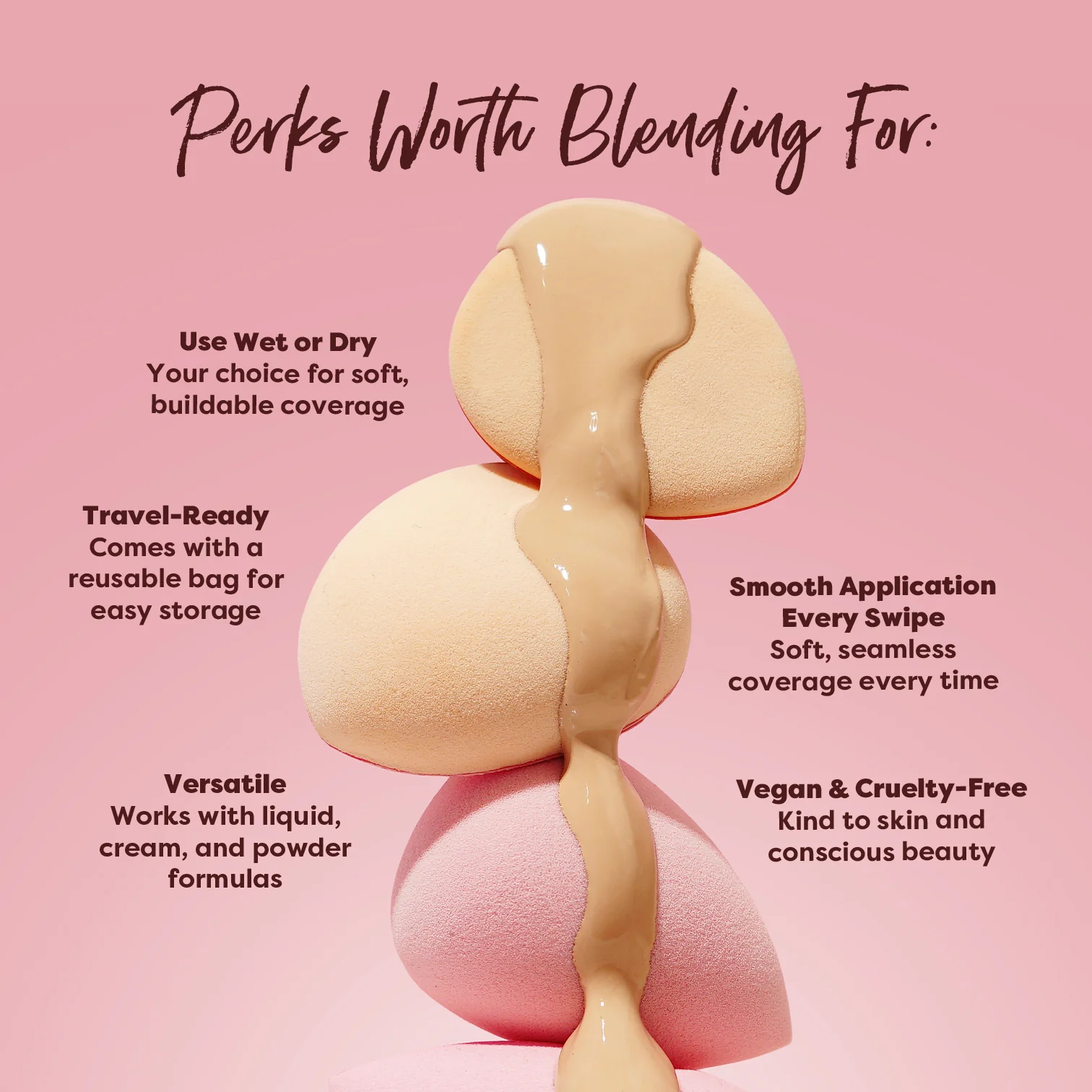 Blending Essentials Makeup Sponge & Puff Set - Image 2