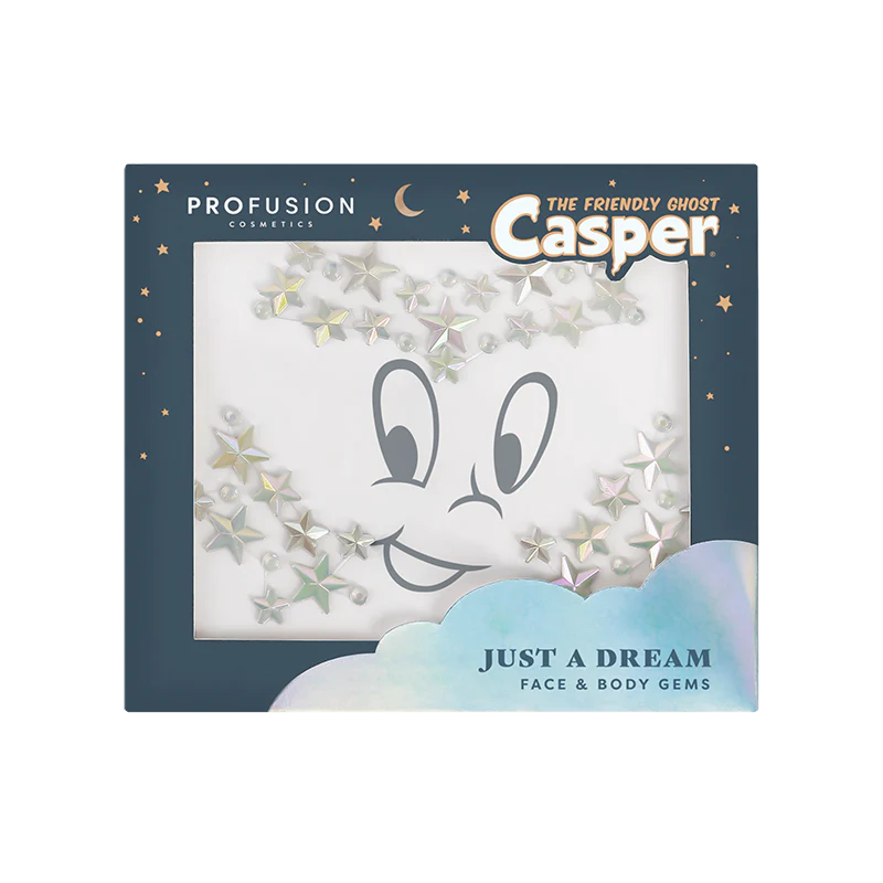 Casper the Friendly Ghost | Cosmetic Bag & Glow in the Dark Face Gems - Image 3
