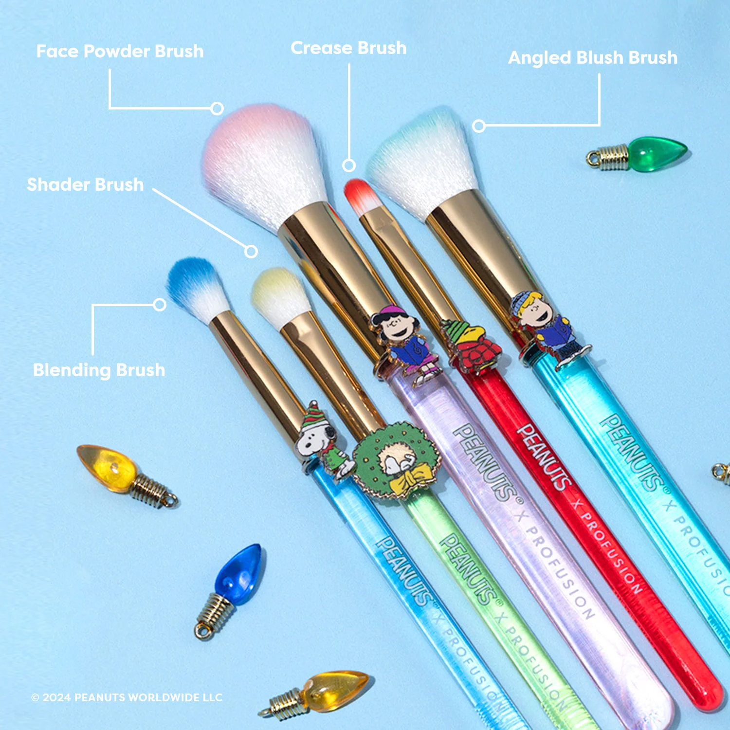 Peanuts Holiday | Merry & Bright Brush Set with Case - Image 3