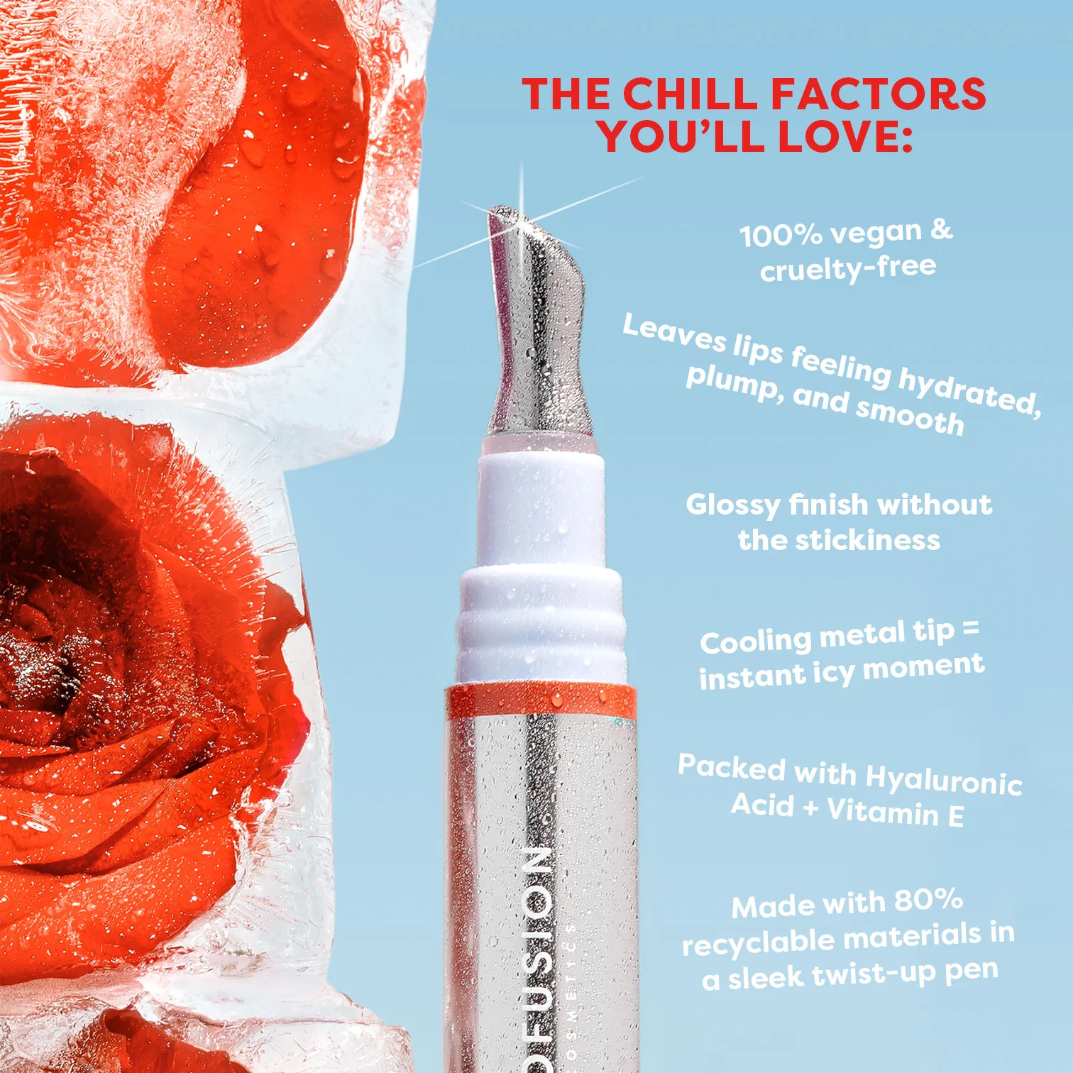 Frosted Kiss Cooling Plumping Lip Gloss - Image 11