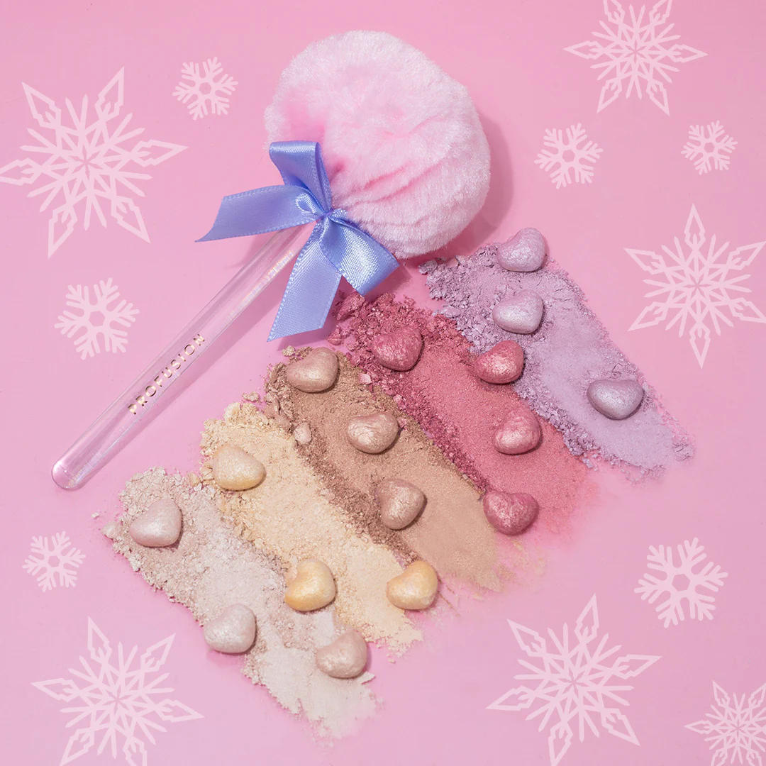 Frosted Snow Sparkle | Twinkling Lights Powder Puff Set - Image 6