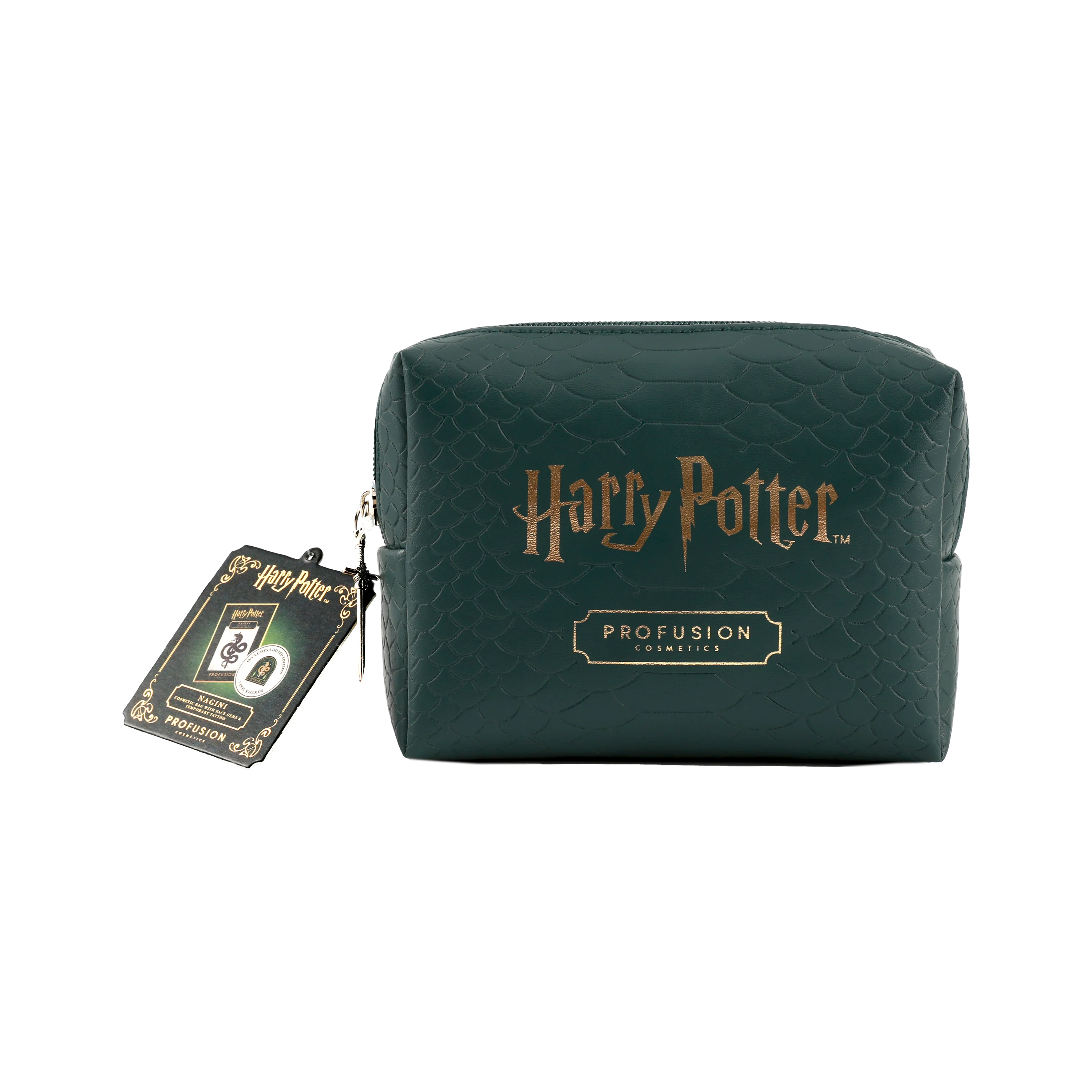 HP Dark Arts | Nagini Cosmetic Bag with Face Gems & Temporary Tattoo - Image 3