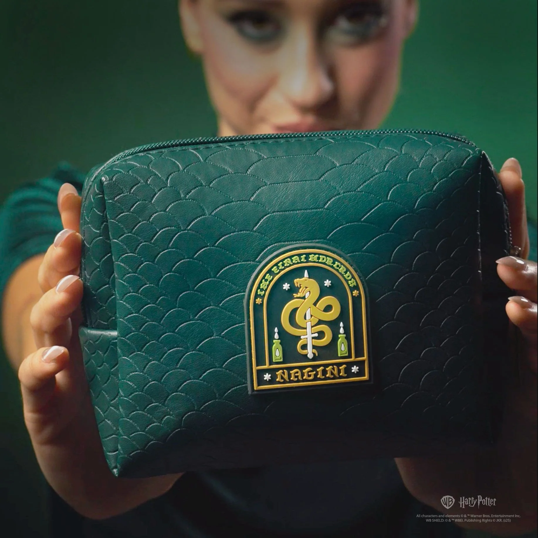 HP Dark Arts | Nagini Cosmetic Bag with Face Gems & Temporary Tattoo - Image 4