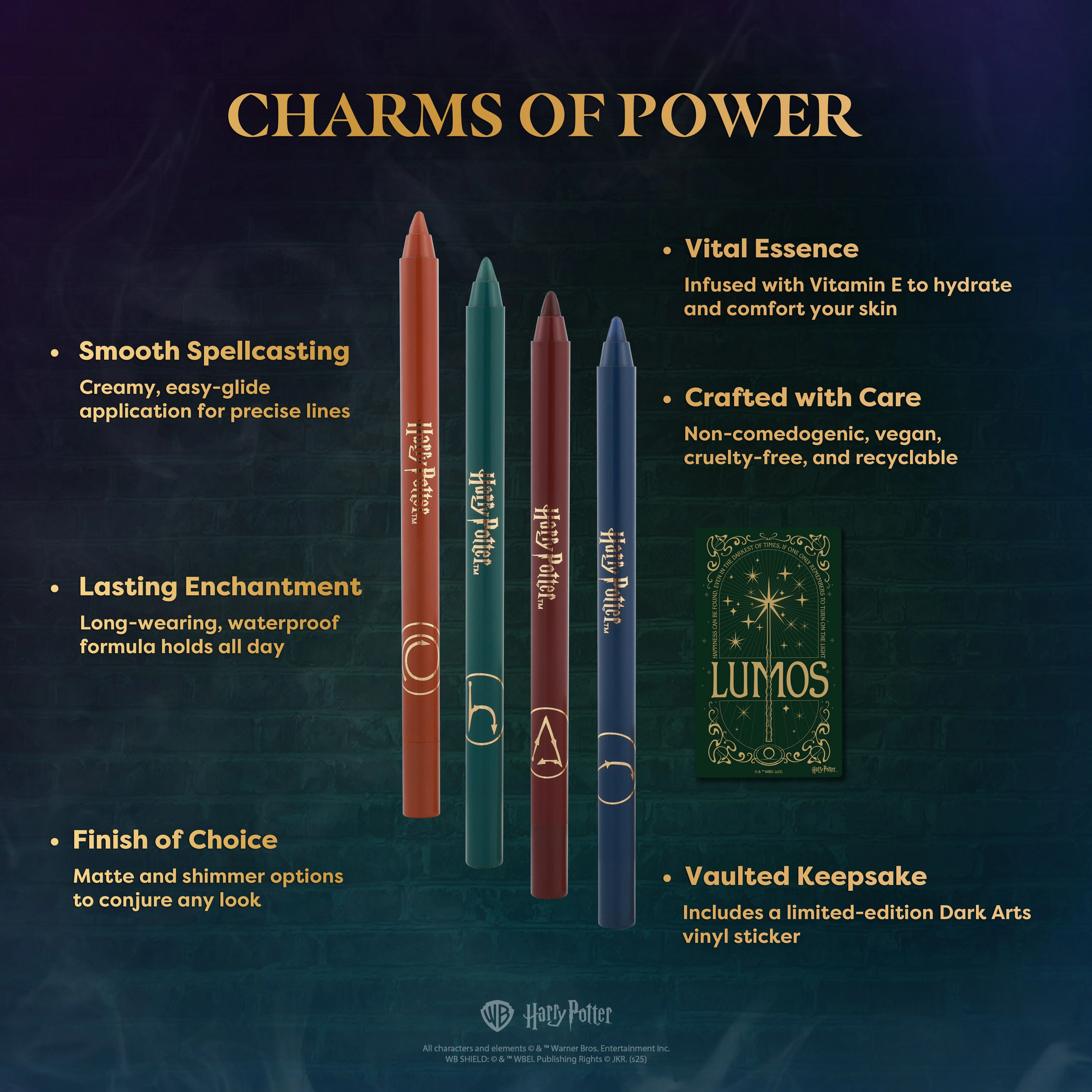 HP Dark Arts | Spells and Charms Liner Pencil Set - Image 4