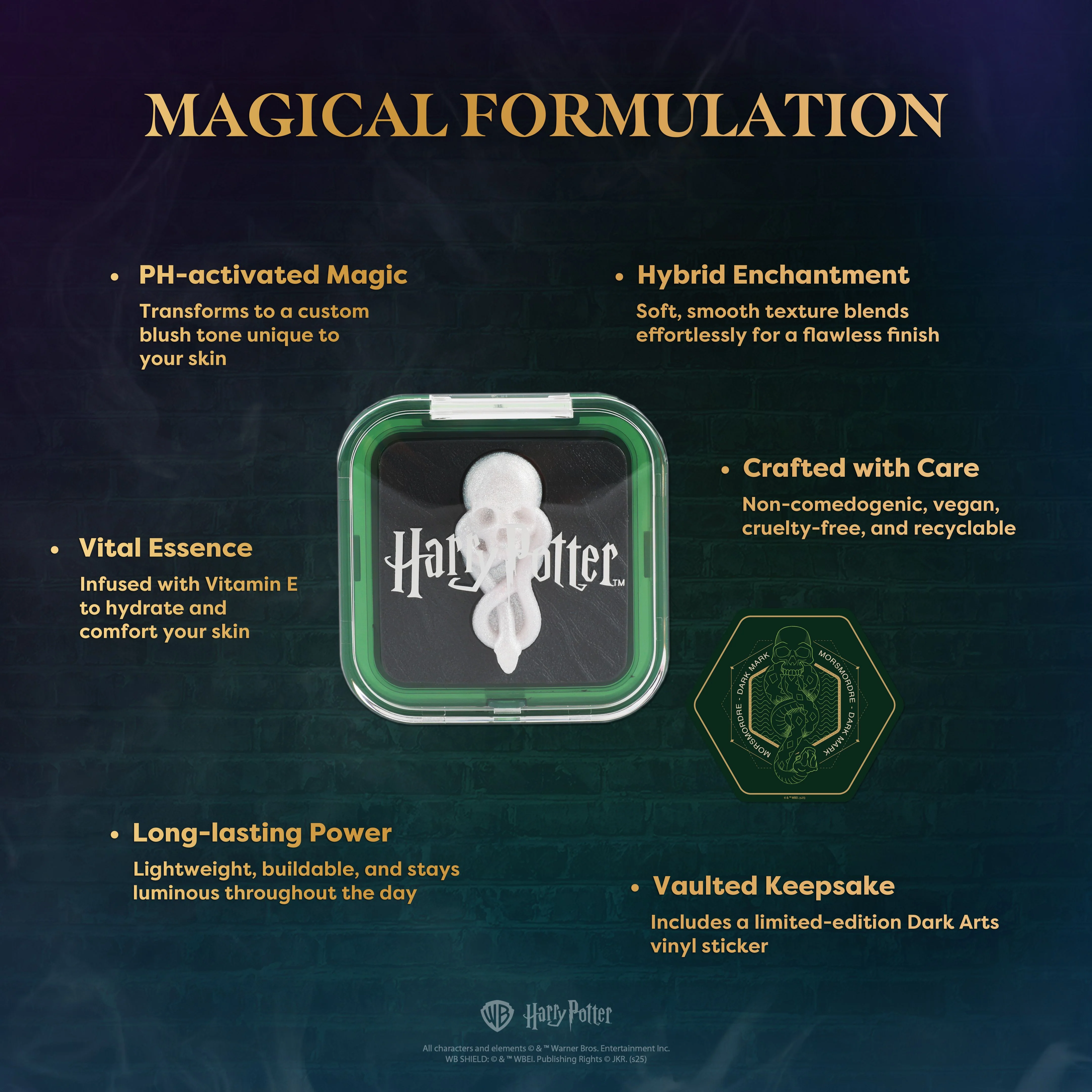 HP Dark Arts | The Dark Mark PH Color Changing Blushlighter - Image 5