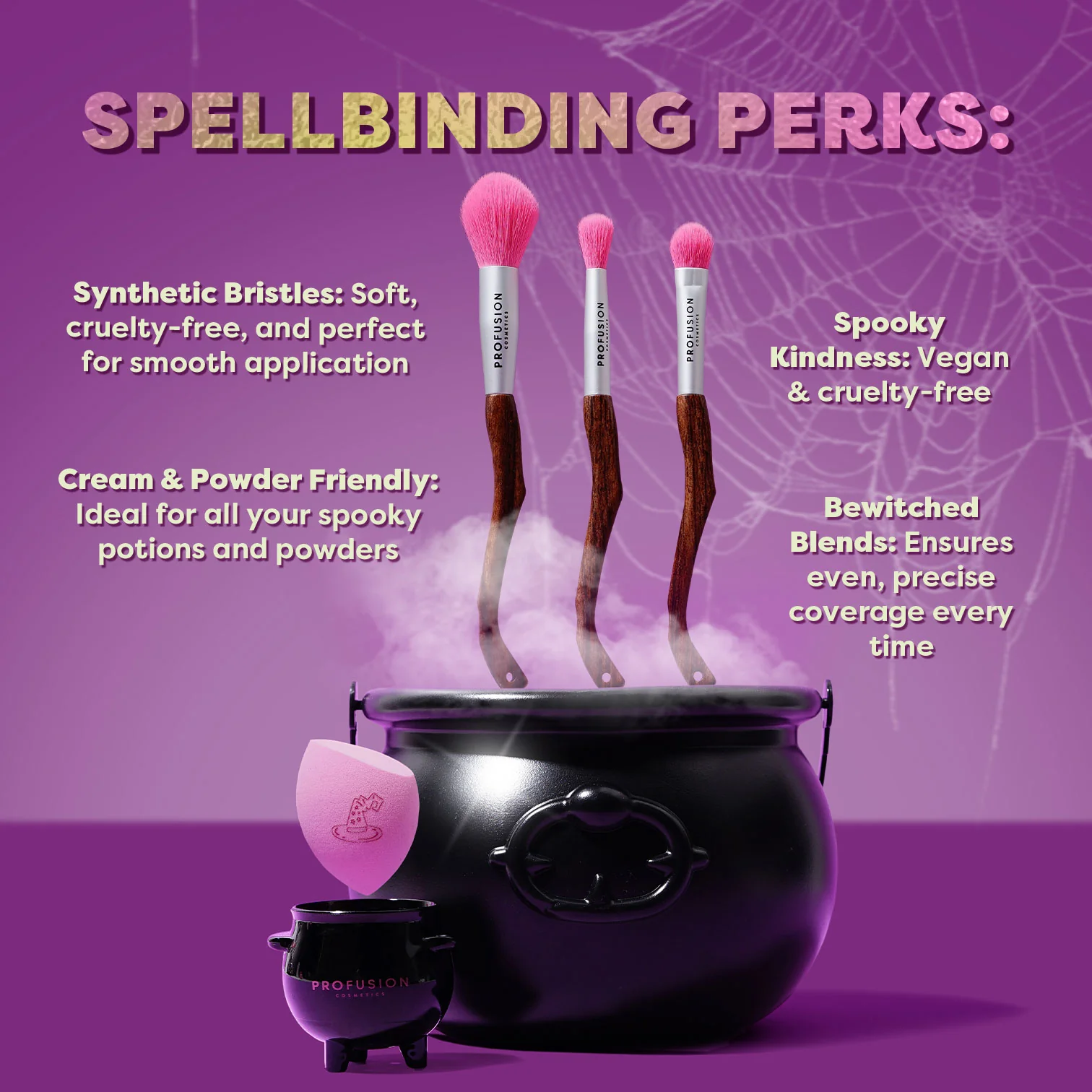 Monster Bash | Witch's Broom Closet Face & Eye Brush Set - Image 3