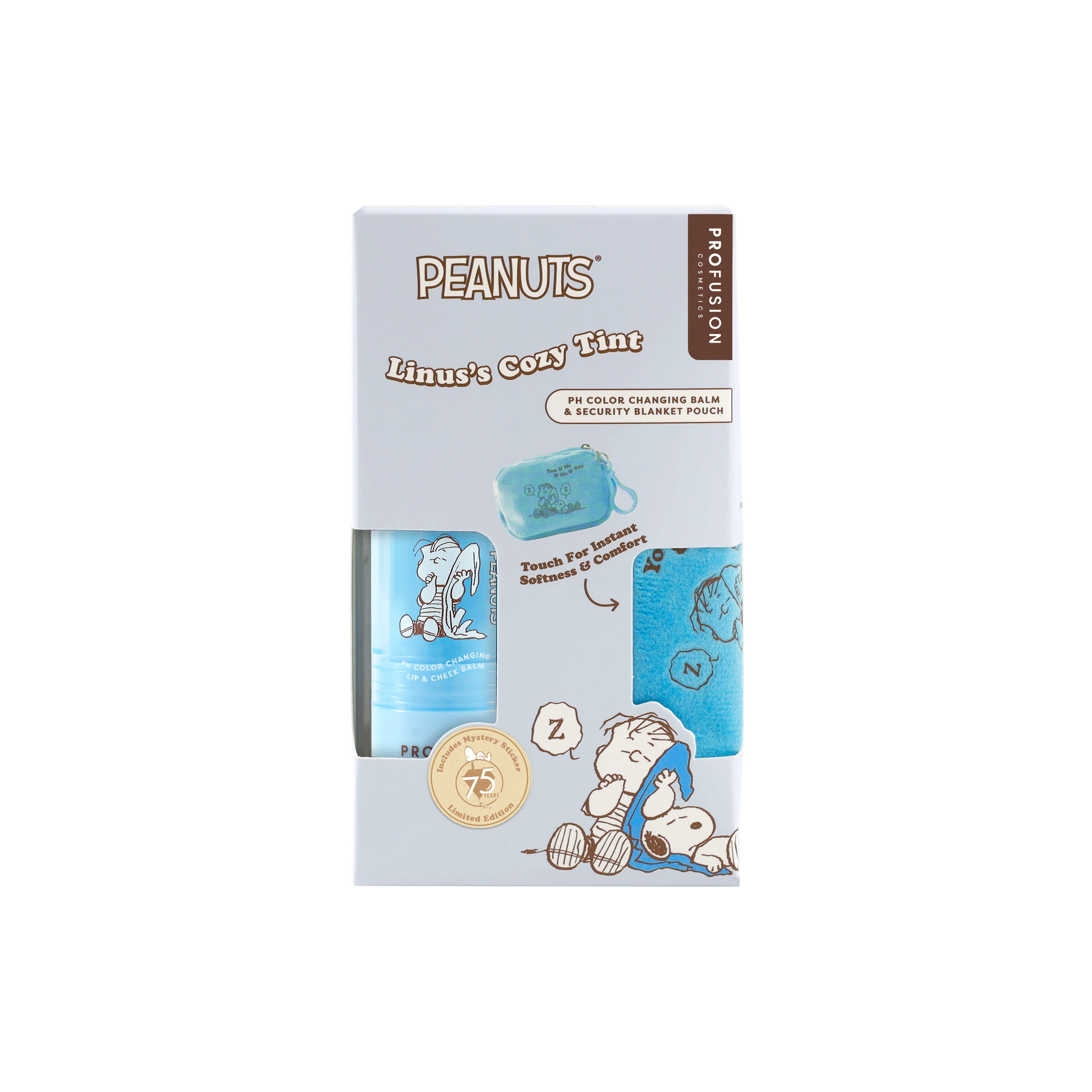 Peanuts 75th | Linus’s Cozy Tint PH Color Changing Balm & Security Blanket Pouch - Image 5