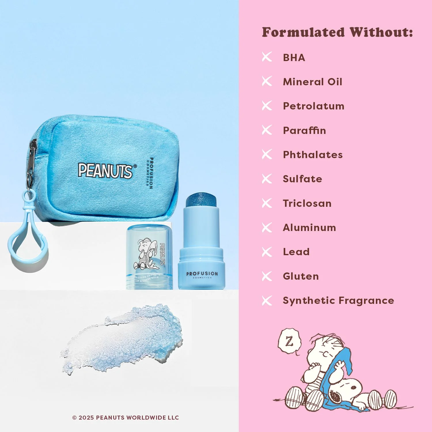 Peanuts 75th | Linus’s Cozy Tint PH Color Changing Balm & Security Blanket Pouch - Image 6
