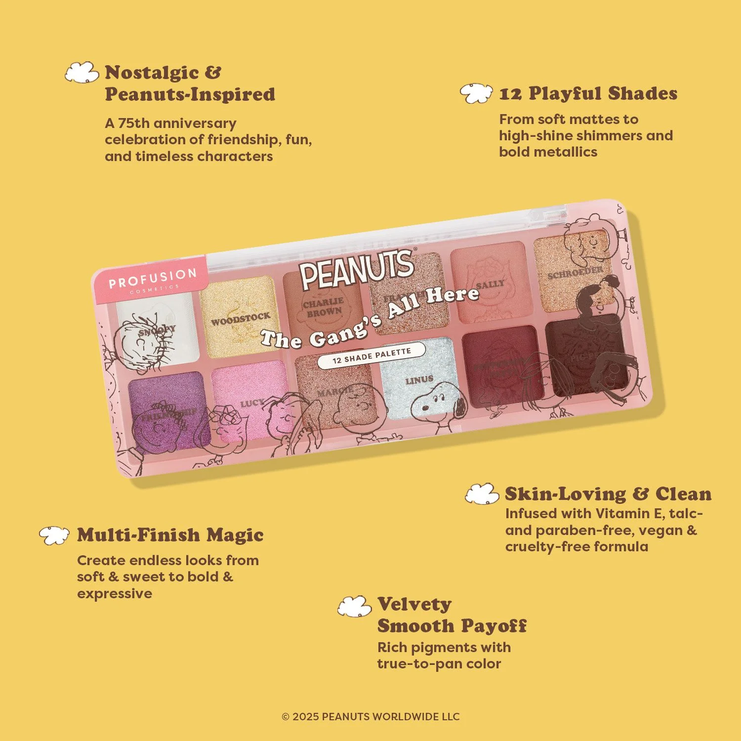 Peanuts 75th | The Gang’s All Here 12 Shade Palette - Image 4