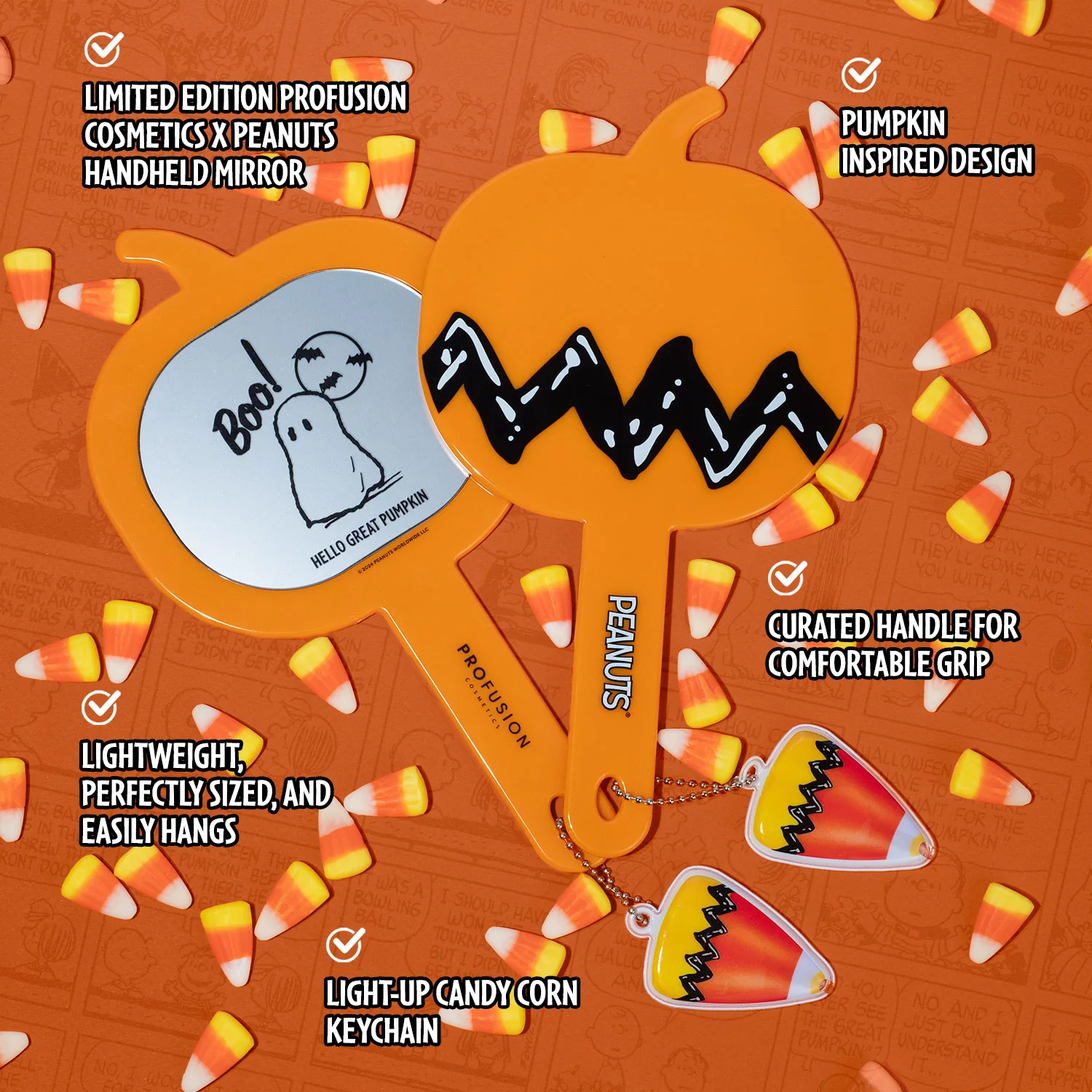 Peanuts Halloween| Hello Great Pumpkin Handheld Mirror - Image 4