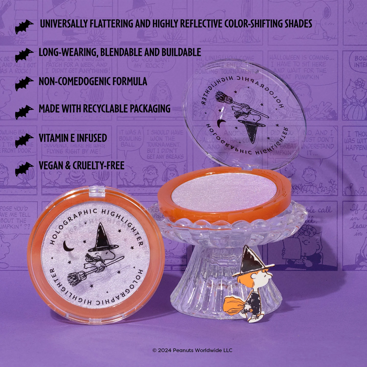 Peanuts Halloween | Spooktacular Glow Holographic Highlighter - Image 7