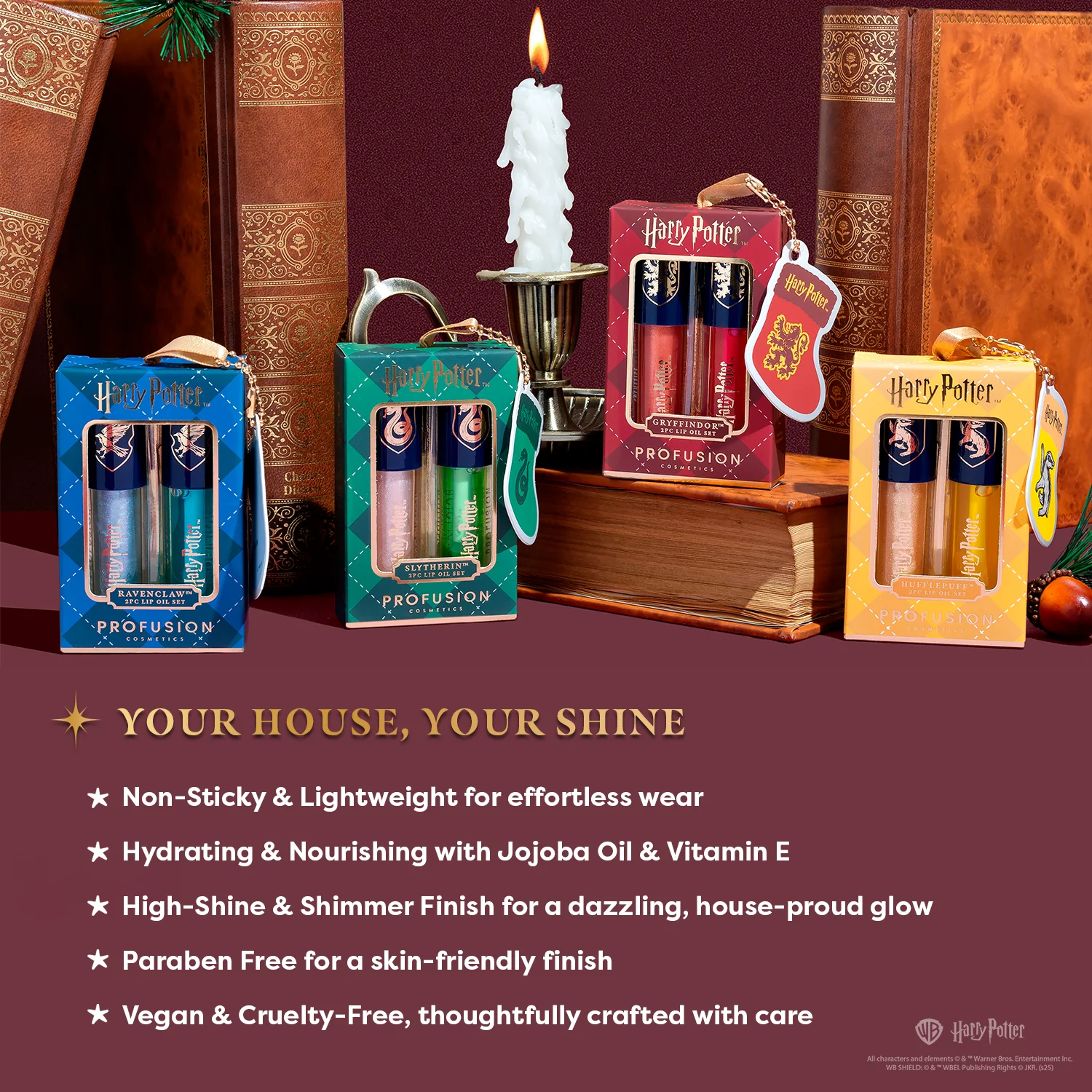Harry Potter Holiday | Gryffindor™ Slytherin™ Hufflepuff™ Raven Claw™ Lip Duo Set - Image 15